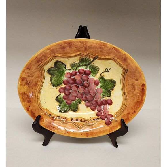 Certified International~Grapes Decorative Serving Plate And Bowl Susan Winget - Picture 3 of 7